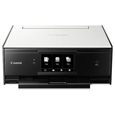 Canon PIXMA TS9050 All-in-One Wireless Wi-Fi Printer with Auto-Tilting Touch Screen, White/Black